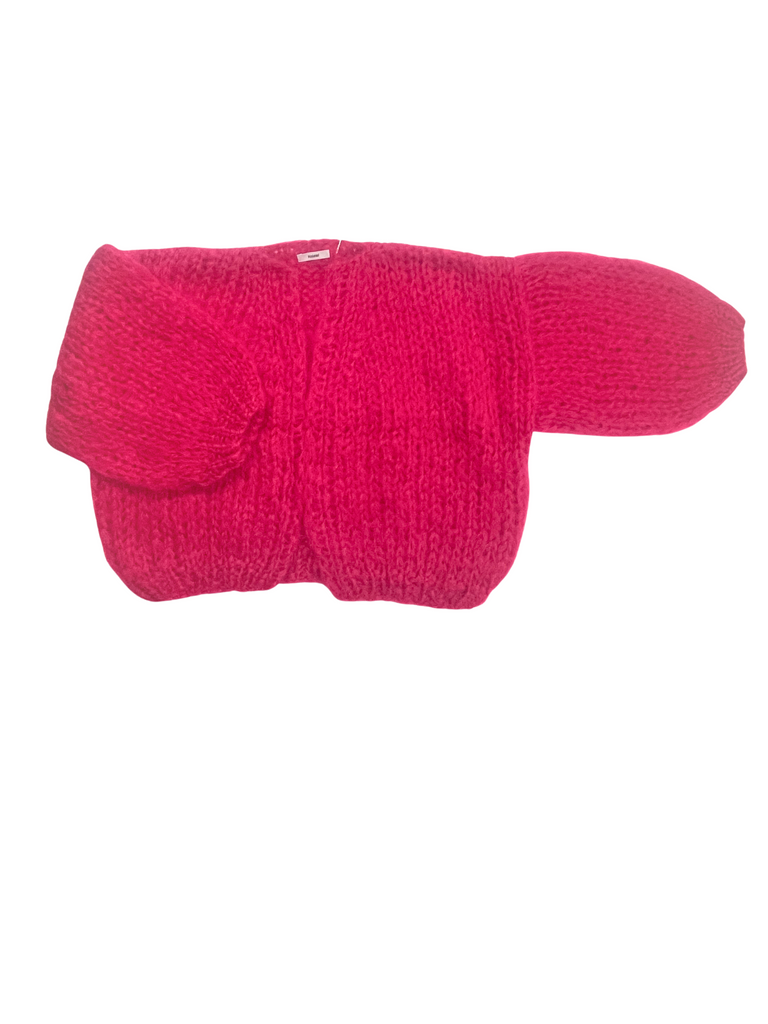 Sweaters Maiami Mohair Bomber Cardigan in Hot Pink Maiami