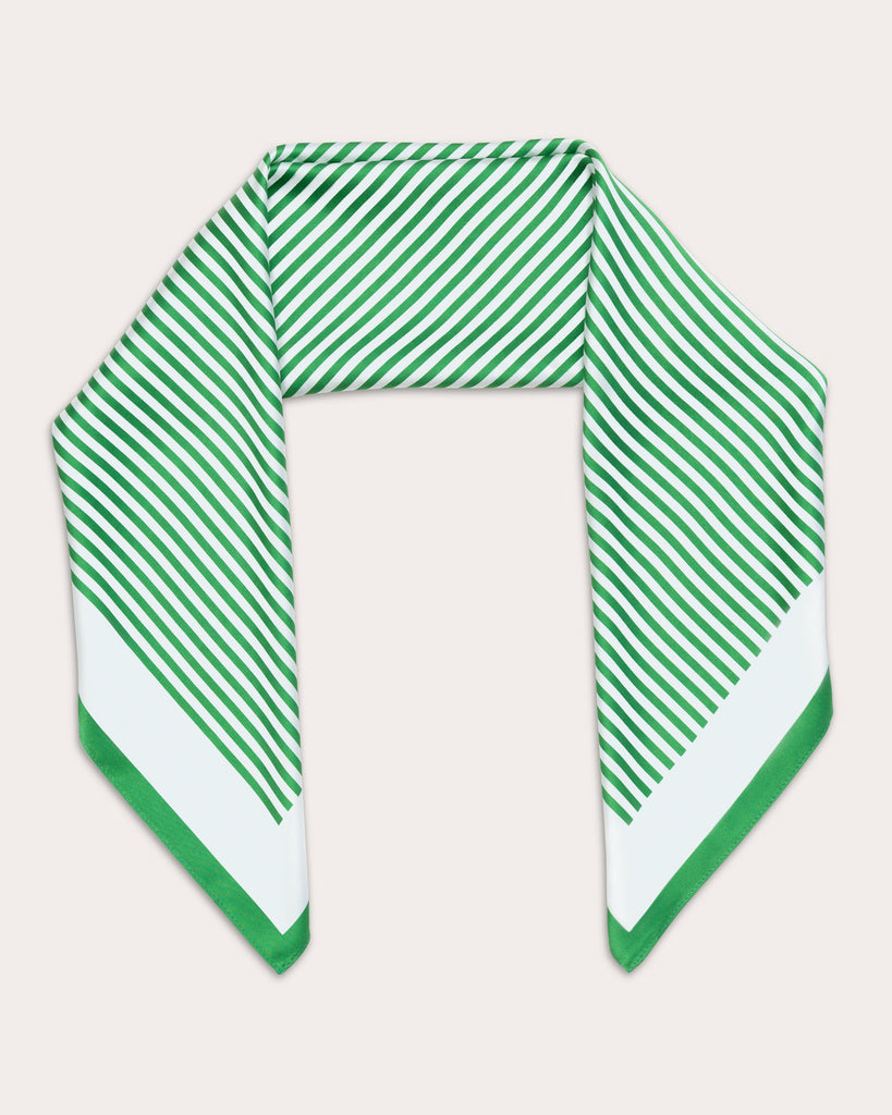 Scarves Manner Market Anne Scarf in Green Stripe Manner Market