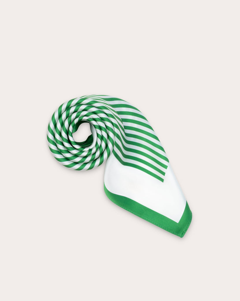 Scarves Manner Market Anne Scarf in Green Stripe Manner Market