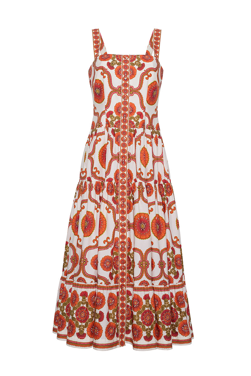 DRESSES/JUMPSUITS Margarita Dress in Mod Floral Ivory Cara Cara