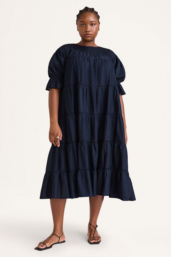 Dresses Merlette Paradis Dress in Navy Merlette