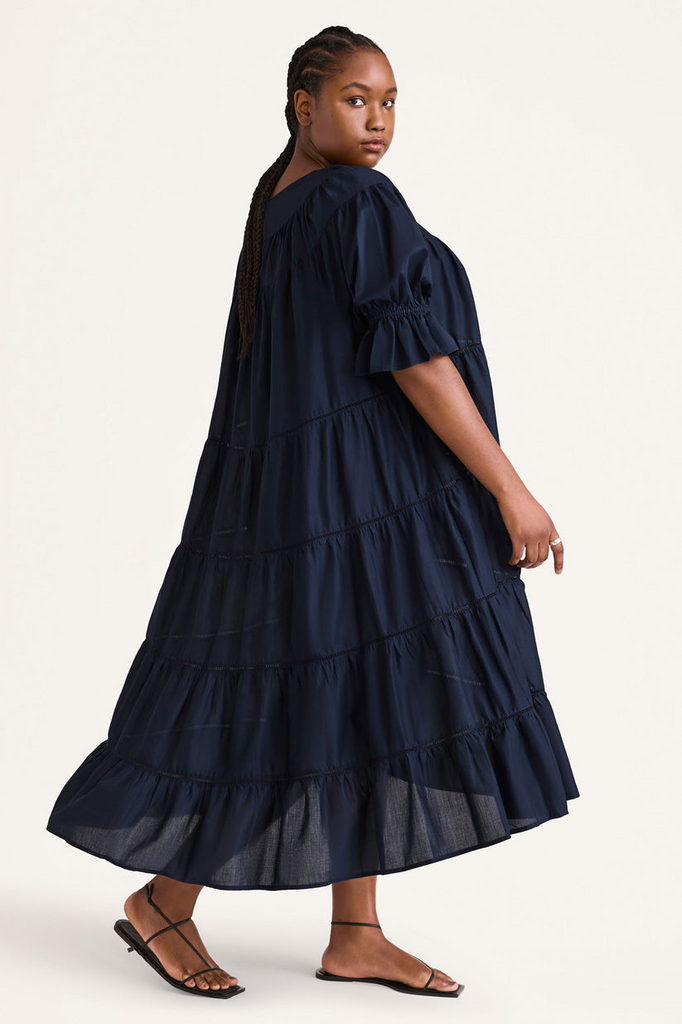 Dresses Merlette Paradis Dress in Navy Merlette