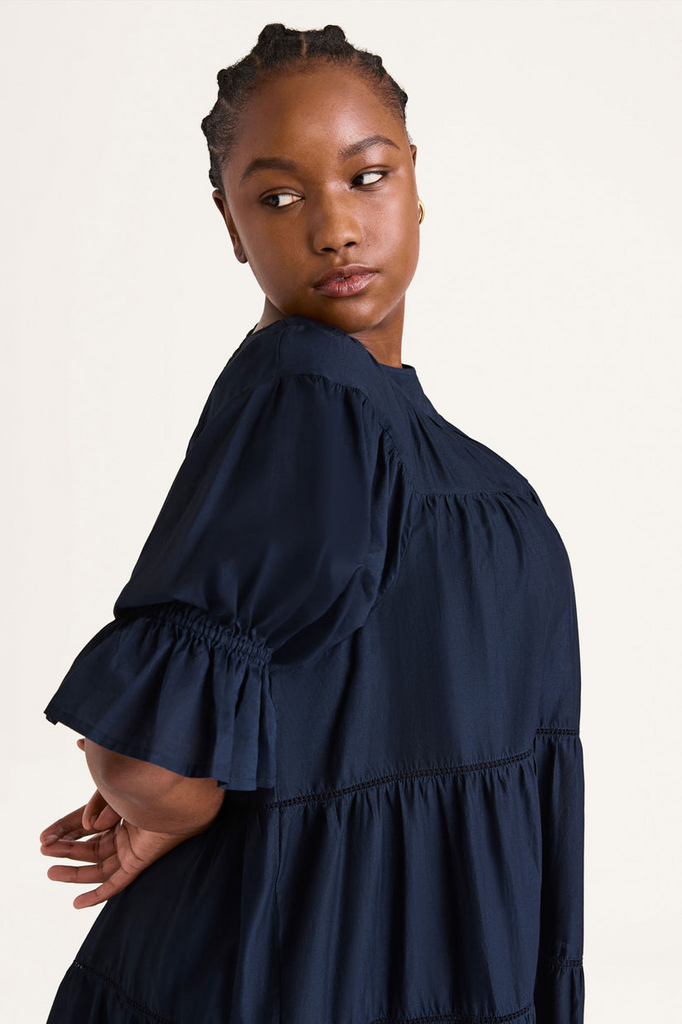 Dresses Merlette Paradis Dress in Navy Merlette