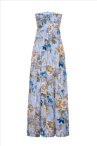 DRESSES/JUMPSUITS Montreal Gown in Flora Meadow Light Blue Cara Cara
