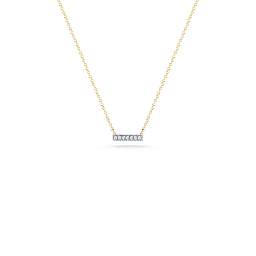 Necklaces Dana Rebecca Sylvia Rose Bar Necklace in Yellow Gold Dana Rebecca