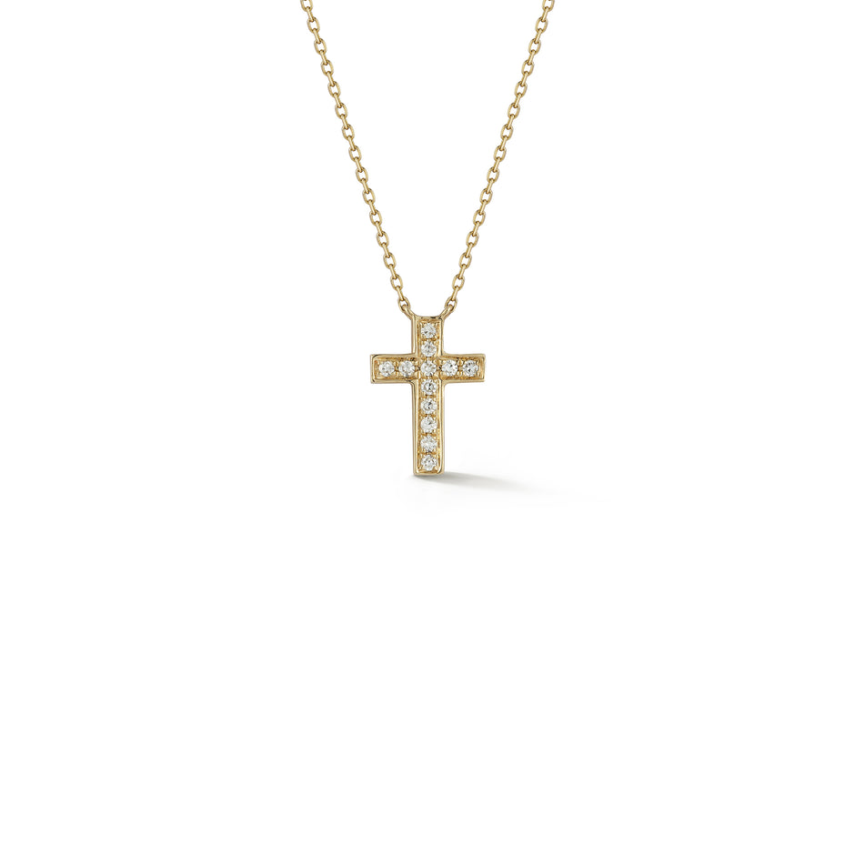 JEWELRY Drd Diamond Cross Necklace in Yellow Gold Dana Rebecca
