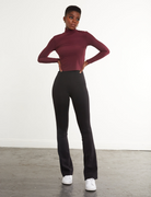 PANTS/SHORTS Neoprene Flare Leggings in Black Commando