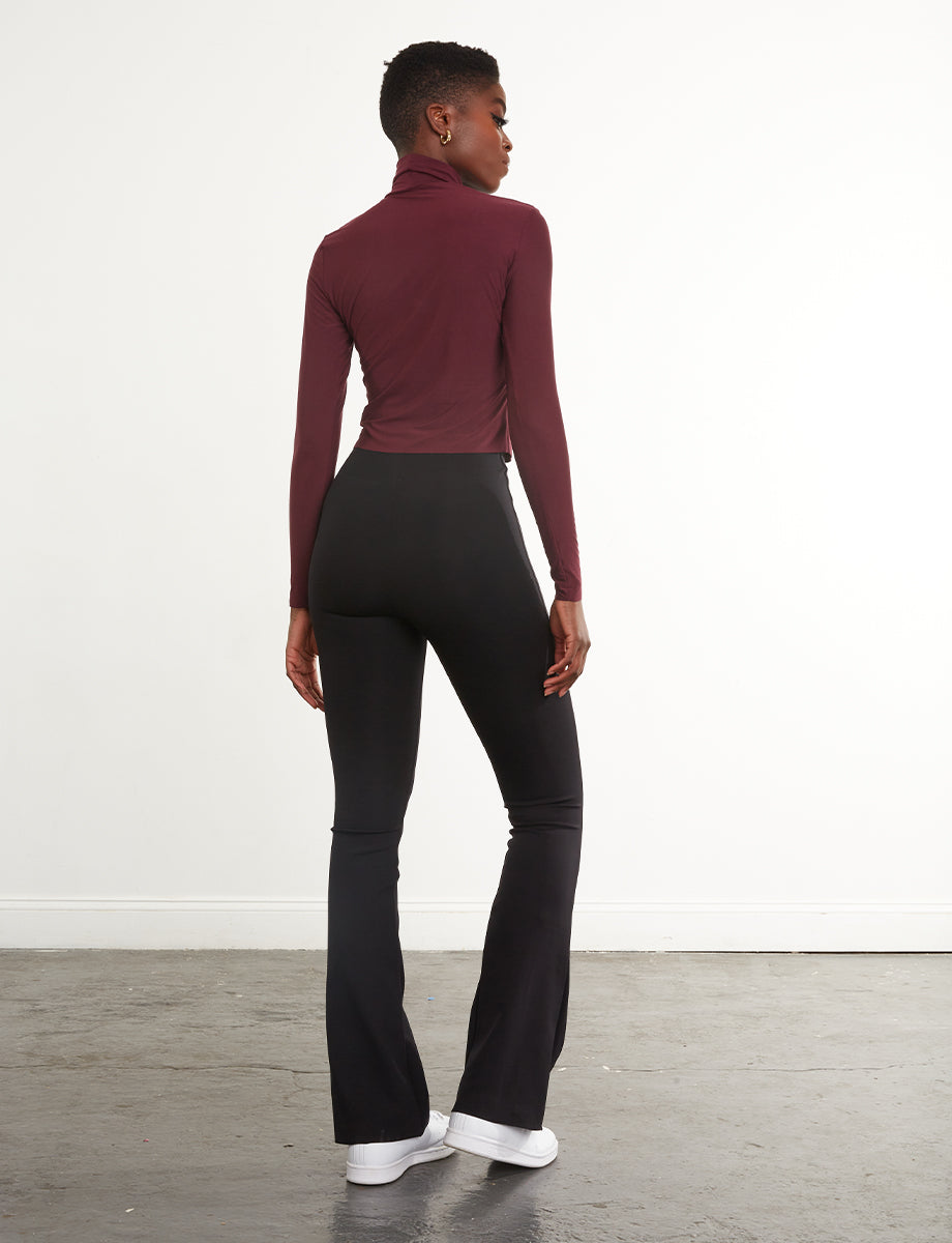 PANTS/SHORTS Neoprene Flare Leggings in Black Commando