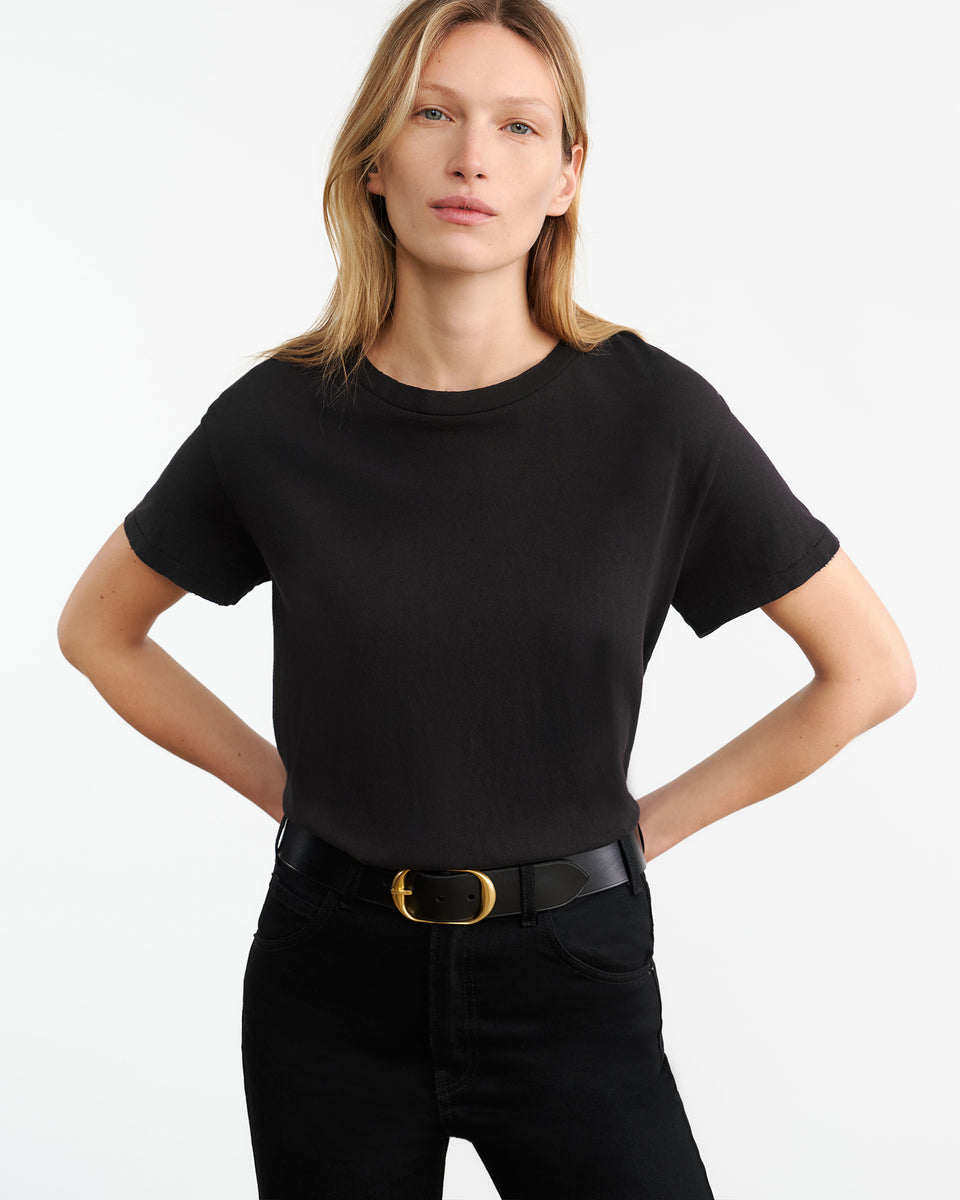 TEES/TANKS Brady Tee in Washed Black Nili Lotan