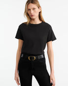 TEES/TANKS Brady Tee in Washed Black Nili Lotan