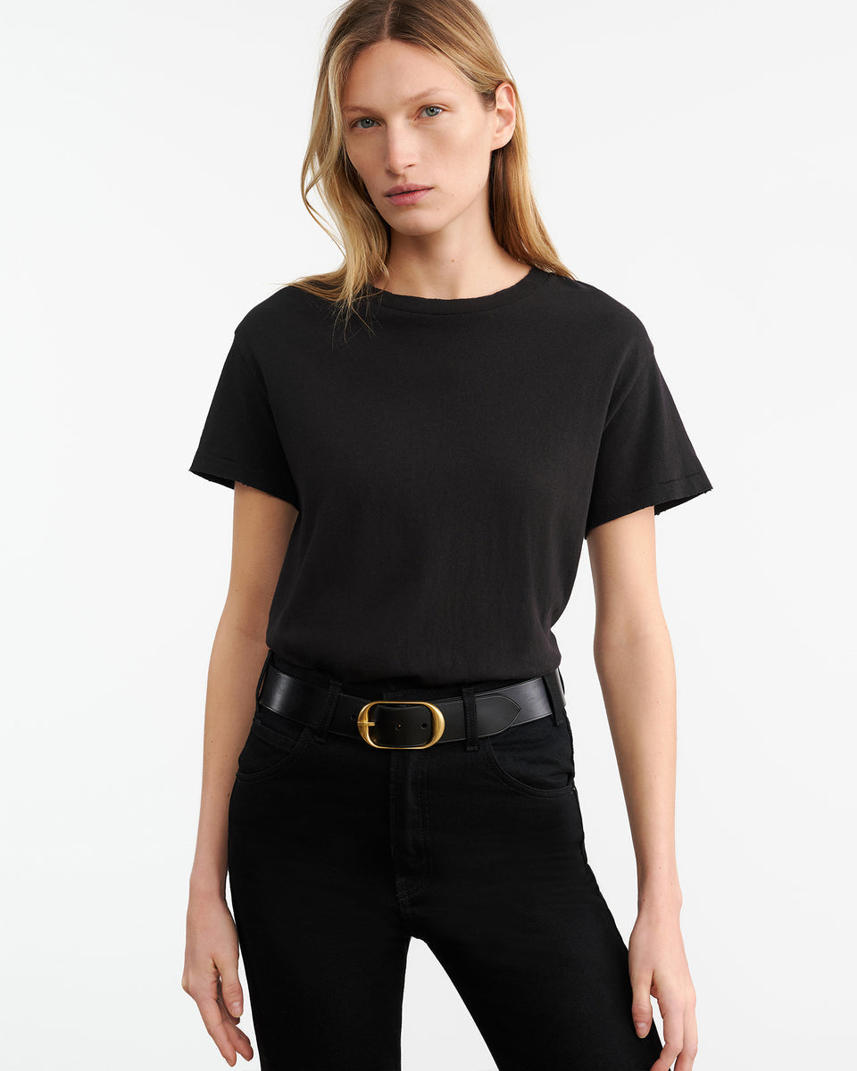 TEES/TANKS Brady Tee in Washed Black Nili Lotan