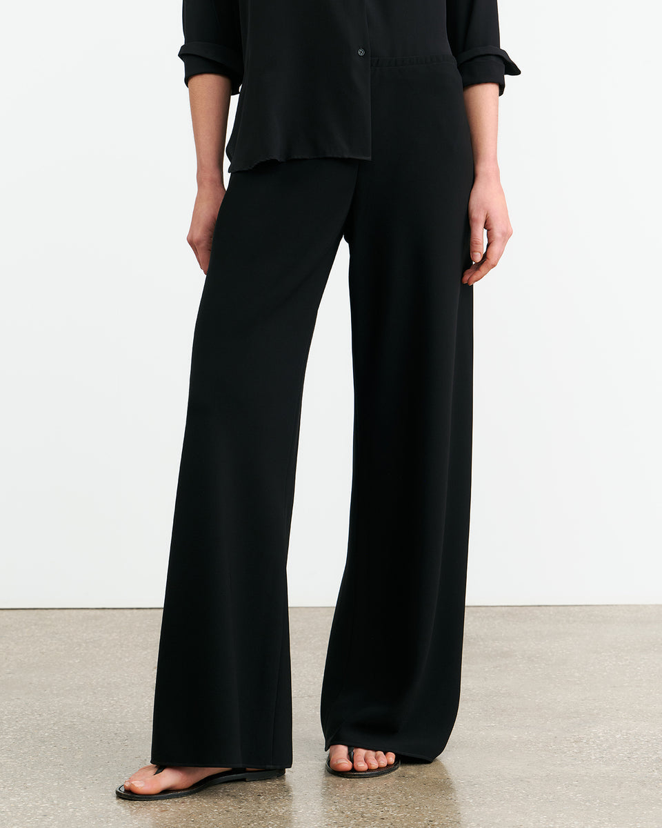 PANTS/SHORTS Marlow Wide Leg Pant in Black Nili Lotan