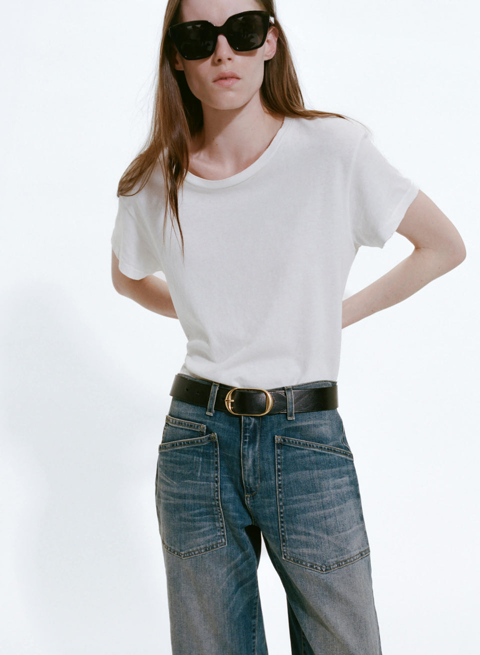 TEES/TANKS Brady Tee in White Nili Lotan