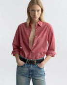 BLOUSES/SHIRTS/TOPS Yorke Shirt in Red & White Stripe Nili Lotan