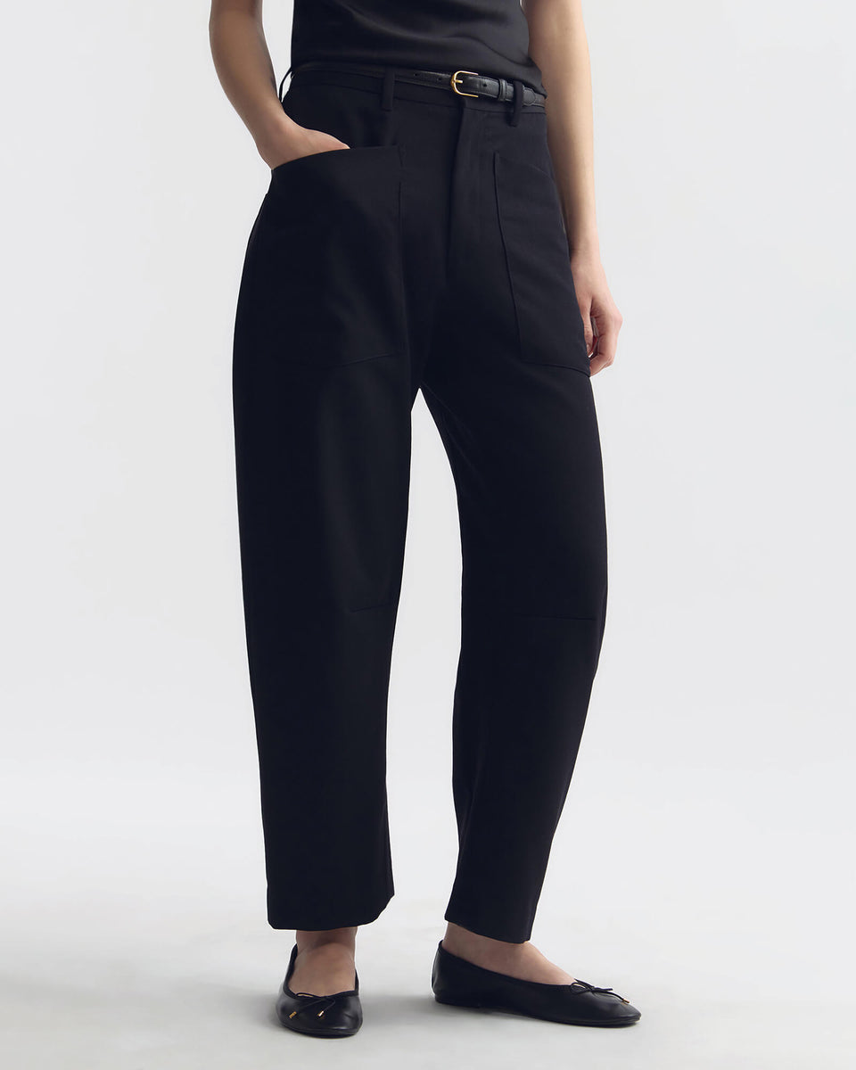 PANTS/SHORTS Shon Wool Pant in Black Nili Lotan
