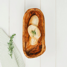HOME ACCESSORIES Olive Wood Rustic Serving Bowl Selbrae House