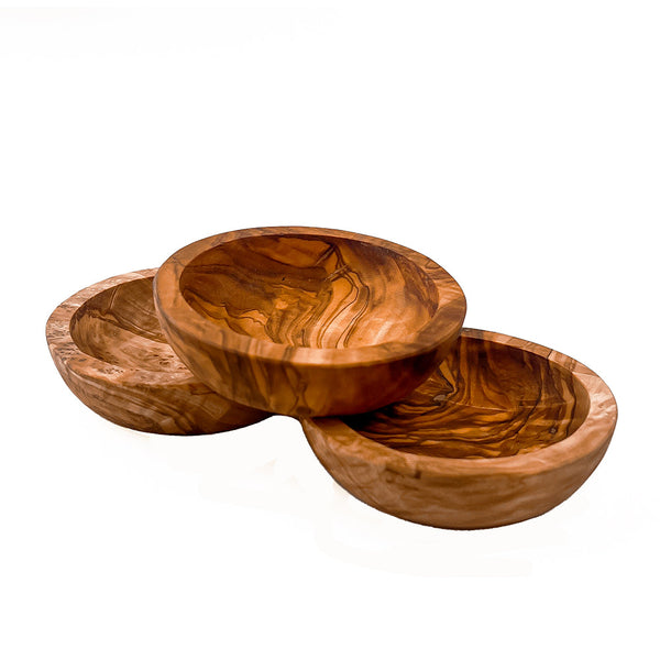 HOME ACCESSORIES Olive Wood Dipping Bowl Set Selbrae House