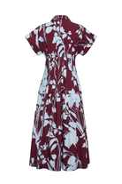 DRESSES/JUMPSUITS Nash Midi Dress in Botanic Maroon Cara Cara