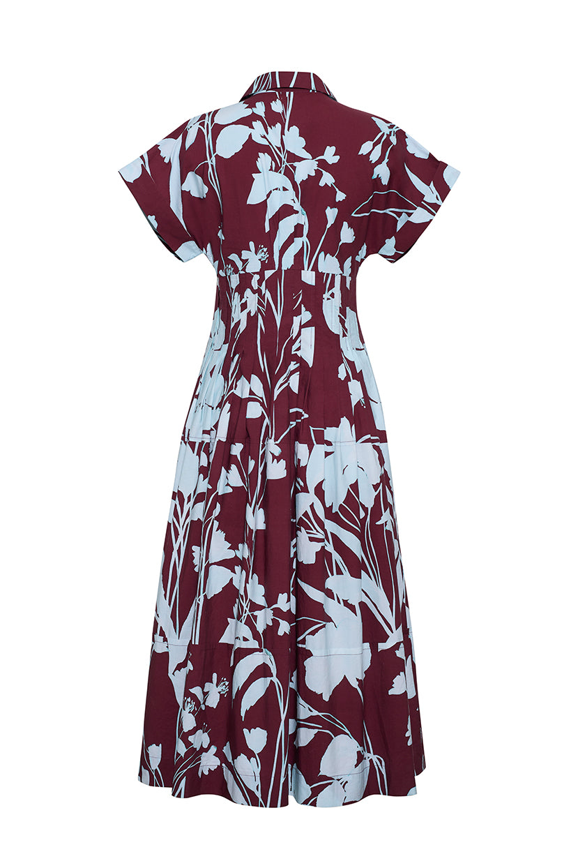 DRESSES/JUMPSUITS Nash Midi Dress in Botanic Maroon Cara Cara
