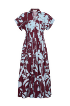 DRESSES/JUMPSUITS Nash Midi Dress in Botanic Maroon Cara Cara