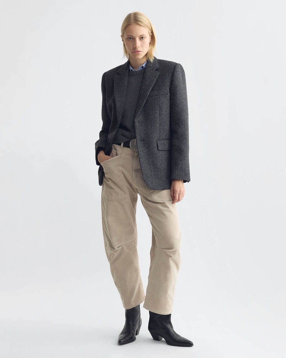 SWEATERS Laurel Sweater in Dark Charcoal Melange Nili Lotan