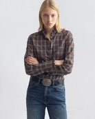BLOUSES/SHIRTS/TOPS Elio Shirt in Rustic Check Nili Lotan