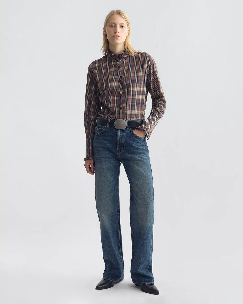 BLOUSES/SHIRTS/TOPS Elio Shirt in Rustic Check Nili Lotan