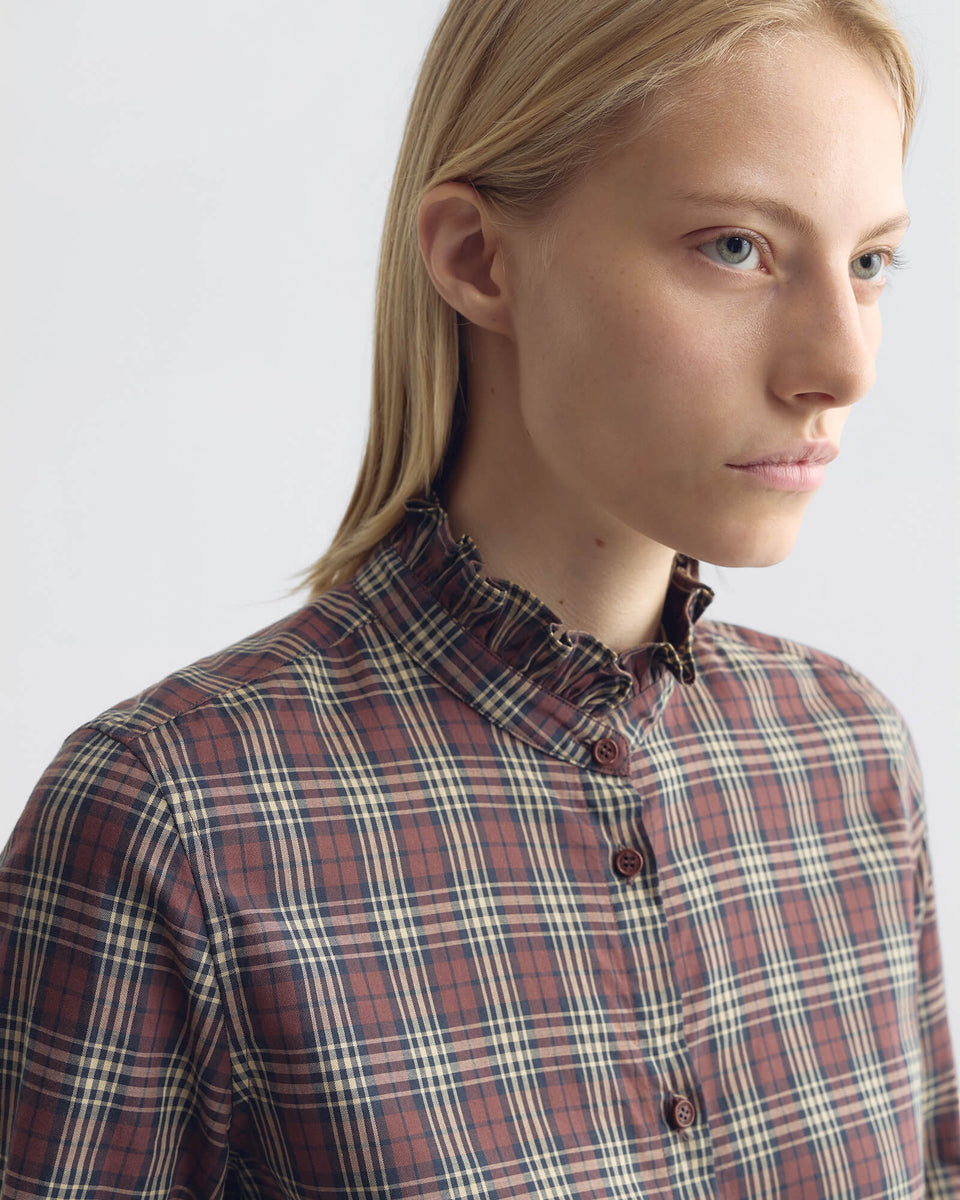 BLOUSES/SHIRTS/TOPS Elio Shirt in Rustic Check Nili Lotan