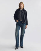 COATS/JACKET Brinley Waxed Short Parka in Black Nili Lotan