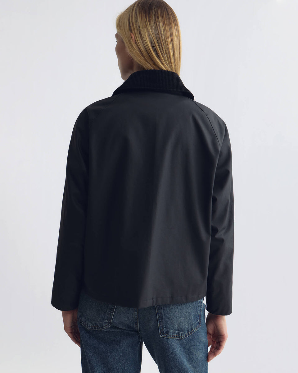 COATS/JACKET Brinley Waxed Short Parka in Black Nili Lotan