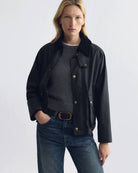 COATS/JACKET Brinley Waxed Short Parka in Black Nili Lotan
