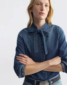 BLOUSES/SHIRTS/TOPS Suzette Denim Shirt in Classic Wash Nili Lotan
