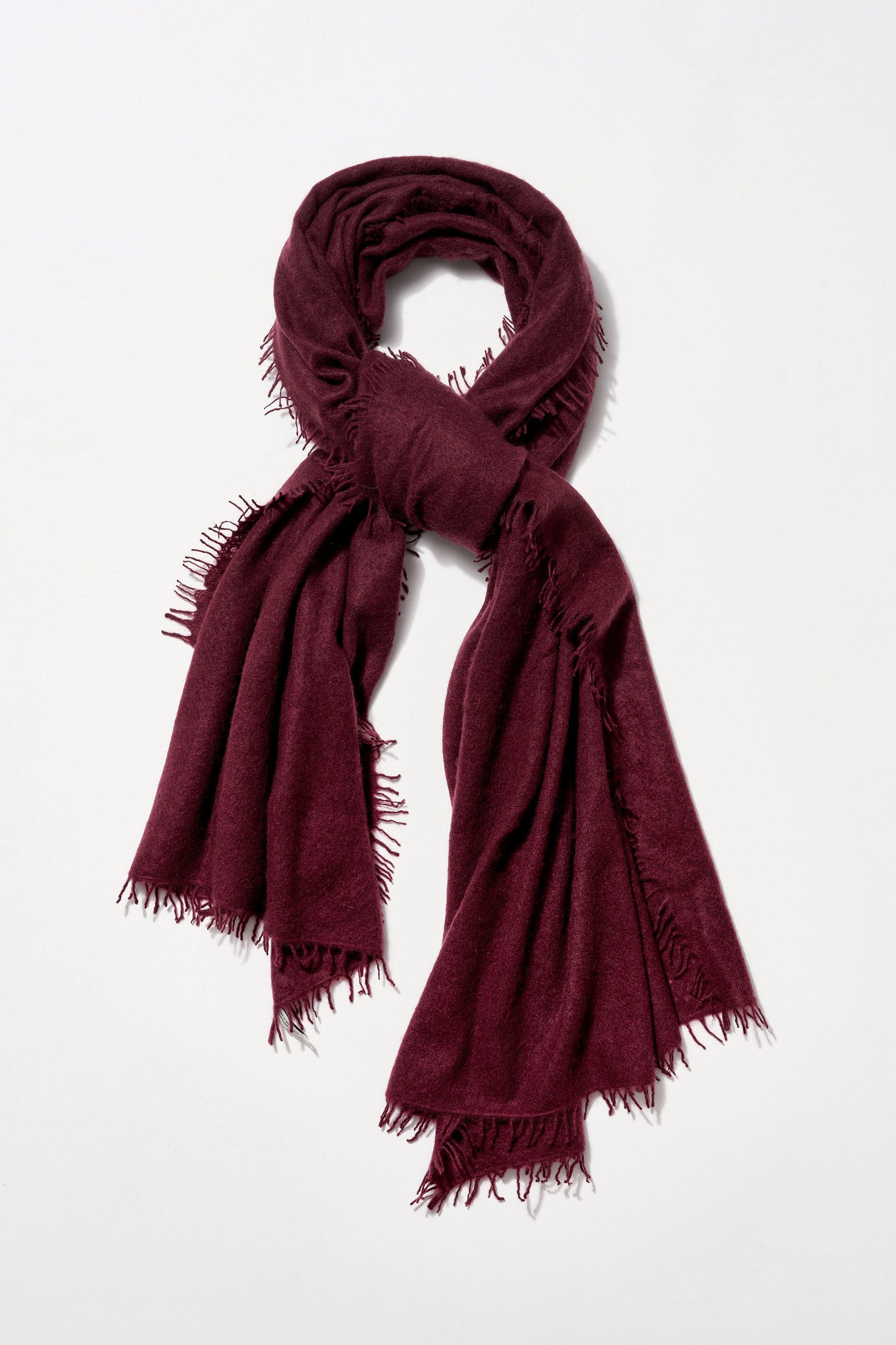 ACCESSORIES Felted Cashmere Lux Stole in Fig Organic by John Patrick