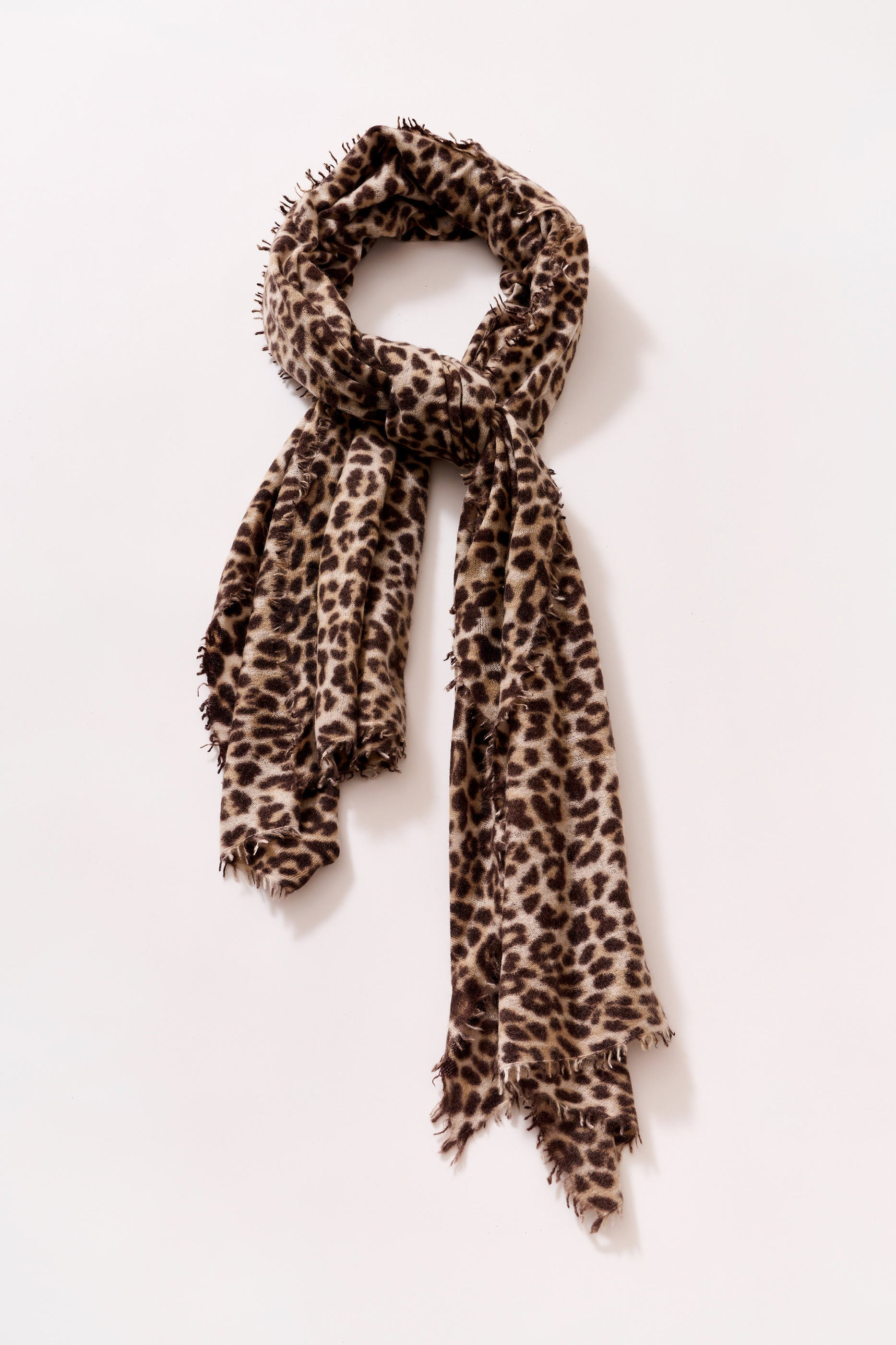 ACCESSORIES Felted Cashmere Lux Stole in Leopard Organic by John Patrick