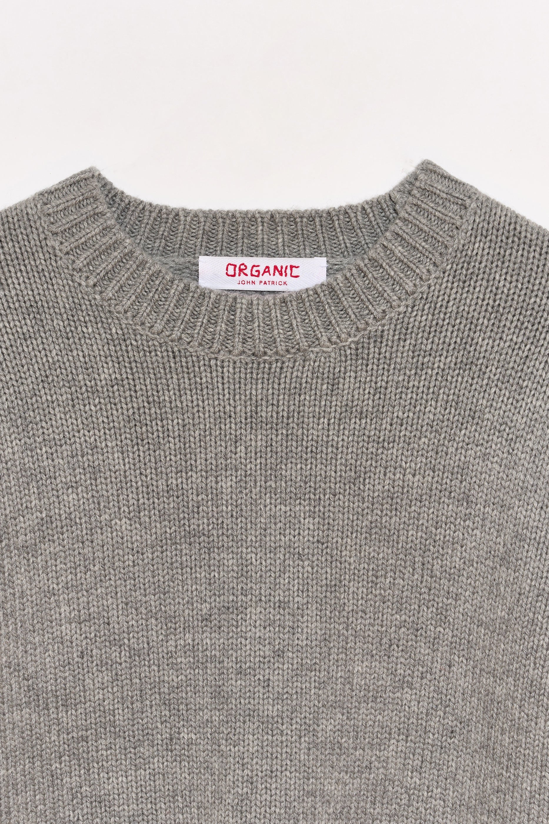 SWEATERS Chunky Pullover in Grey Melange Organic by John Patrick