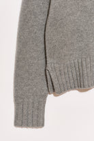 SWEATERS Chunky Pullover in Grey Melange Organic by John Patrick