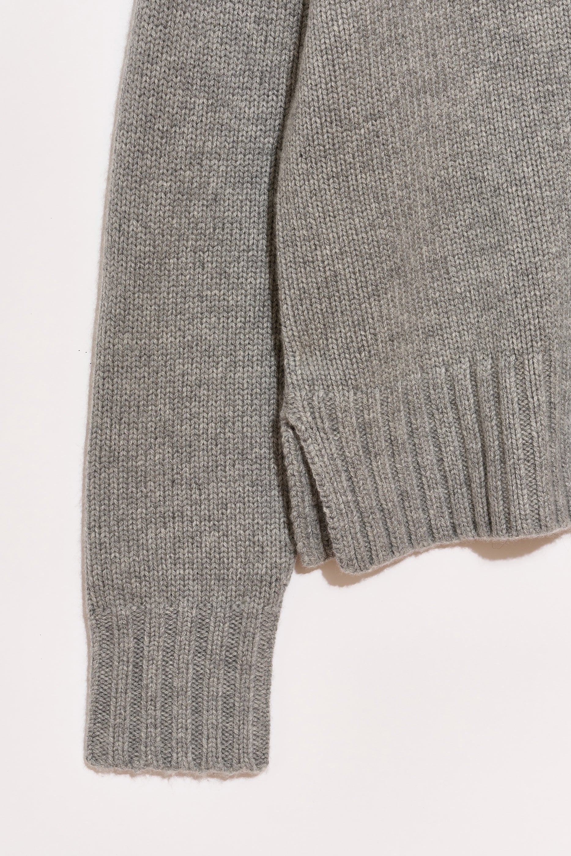 SWEATERS Chunky Pullover in Grey Melange Organic by John Patrick