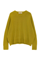 SWEATERS Wide Cashmere Pullover in Olive Organic by John Patrick