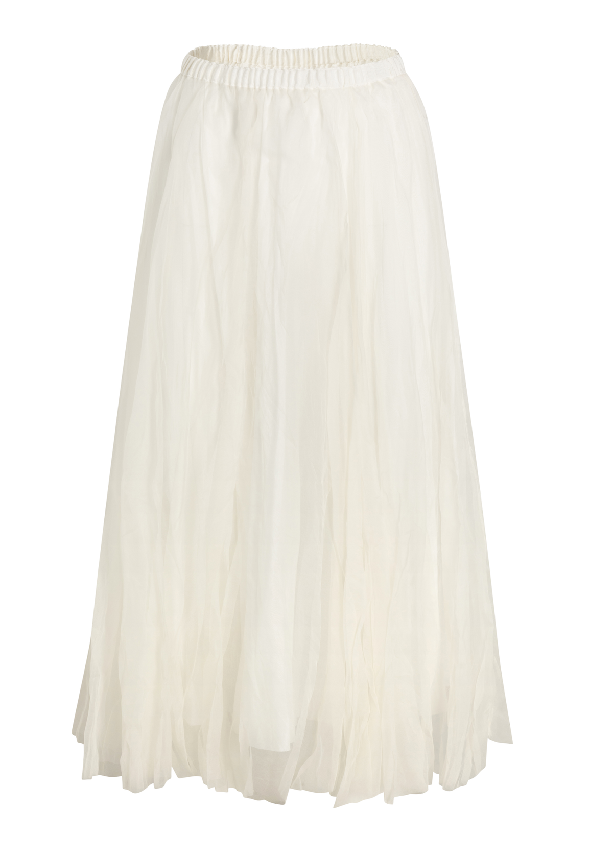 Organza Maxi Skirt in White – Serafina