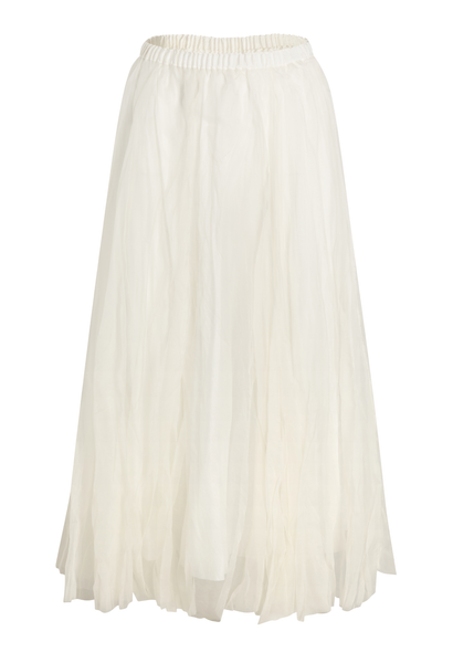 2605091 SOFIA ORGANZA LAYERED SKIRT ホワイト ORGANZAMAXISKIRTINWHITE_grande