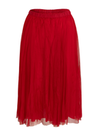 SKIRTS Organza Midi Skirt in Red Louiza Babouryan