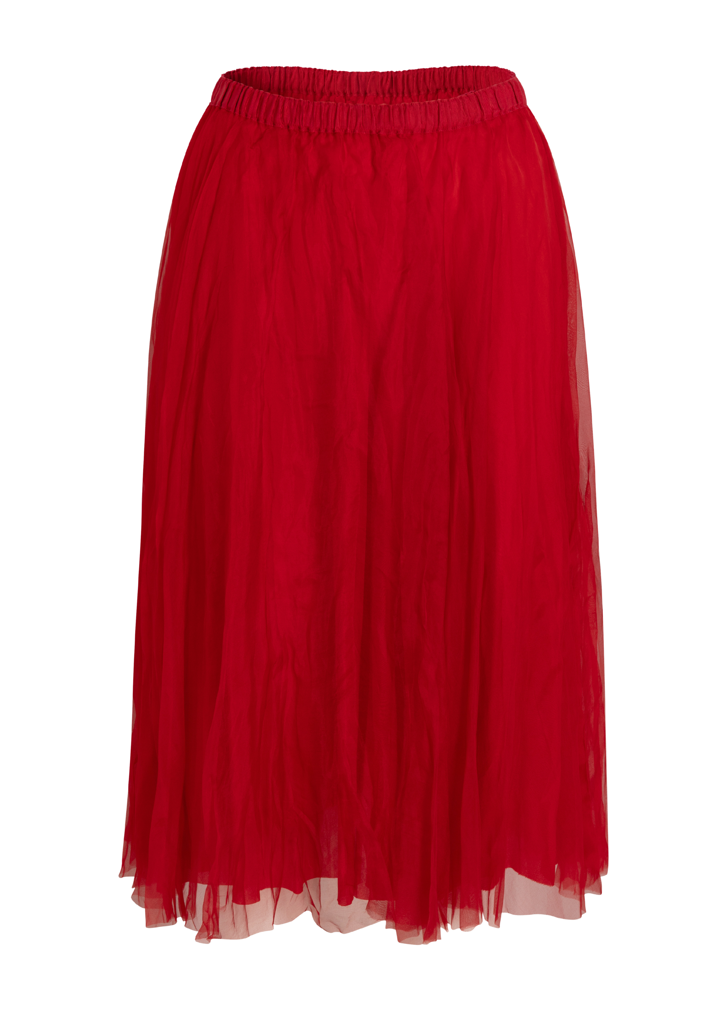 SKIRTS Organza Midi Skirt in Red Louiza Babouryan