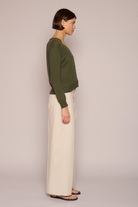 SWEATERS Textured Short Jane Cardi in Salvia Organic by John Patrick