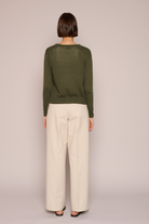 SWEATERS Textured Short Jane Cardi in Salvia Organic by John Patrick