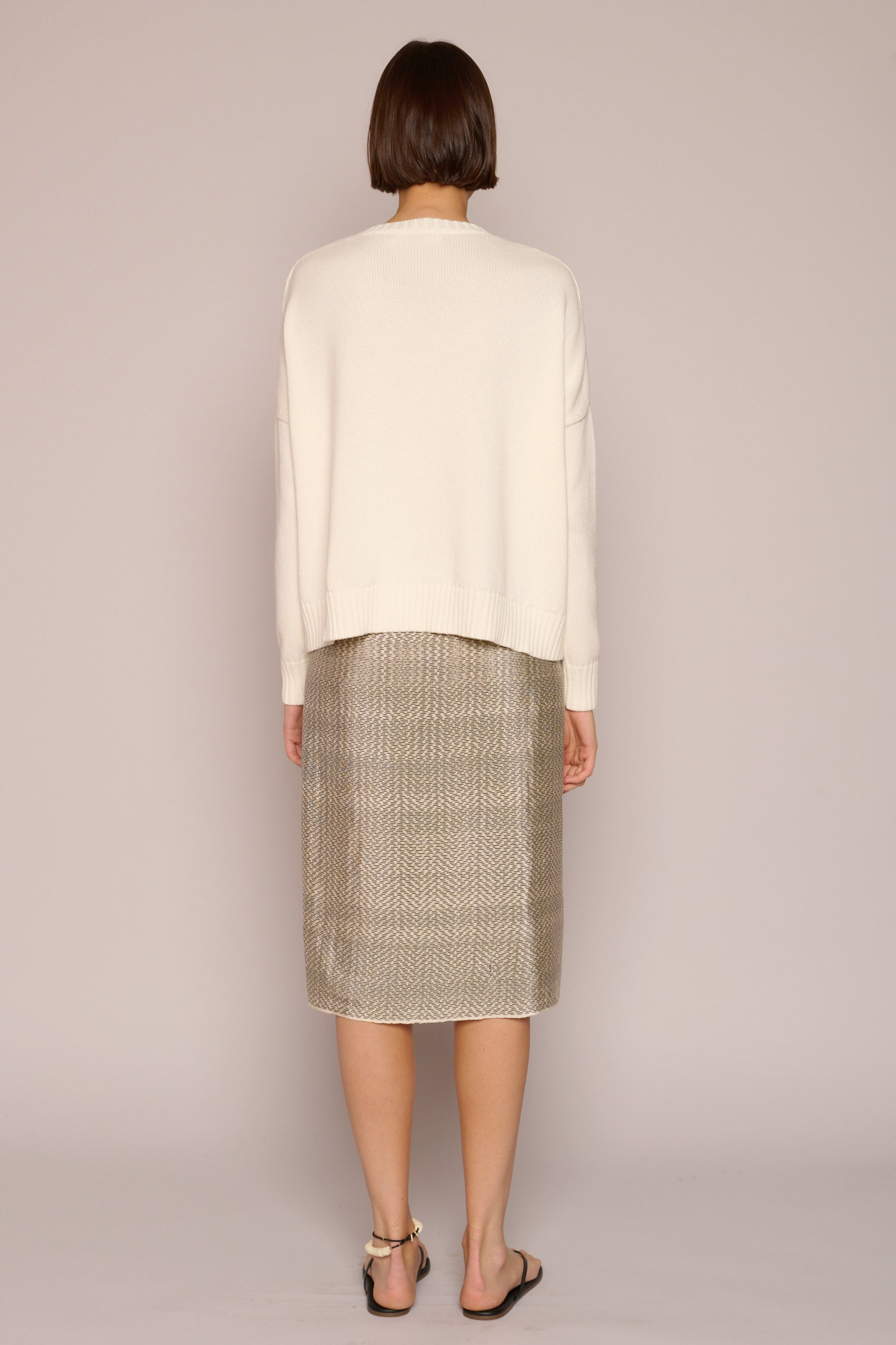 SWEATERS WIDE COTTON PULLOVER IN CREME Organic by John Patrick