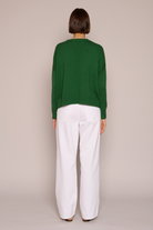 SWEATERS WIDE COTTON PULLOVER IN EMERALD Organic by John Patrick