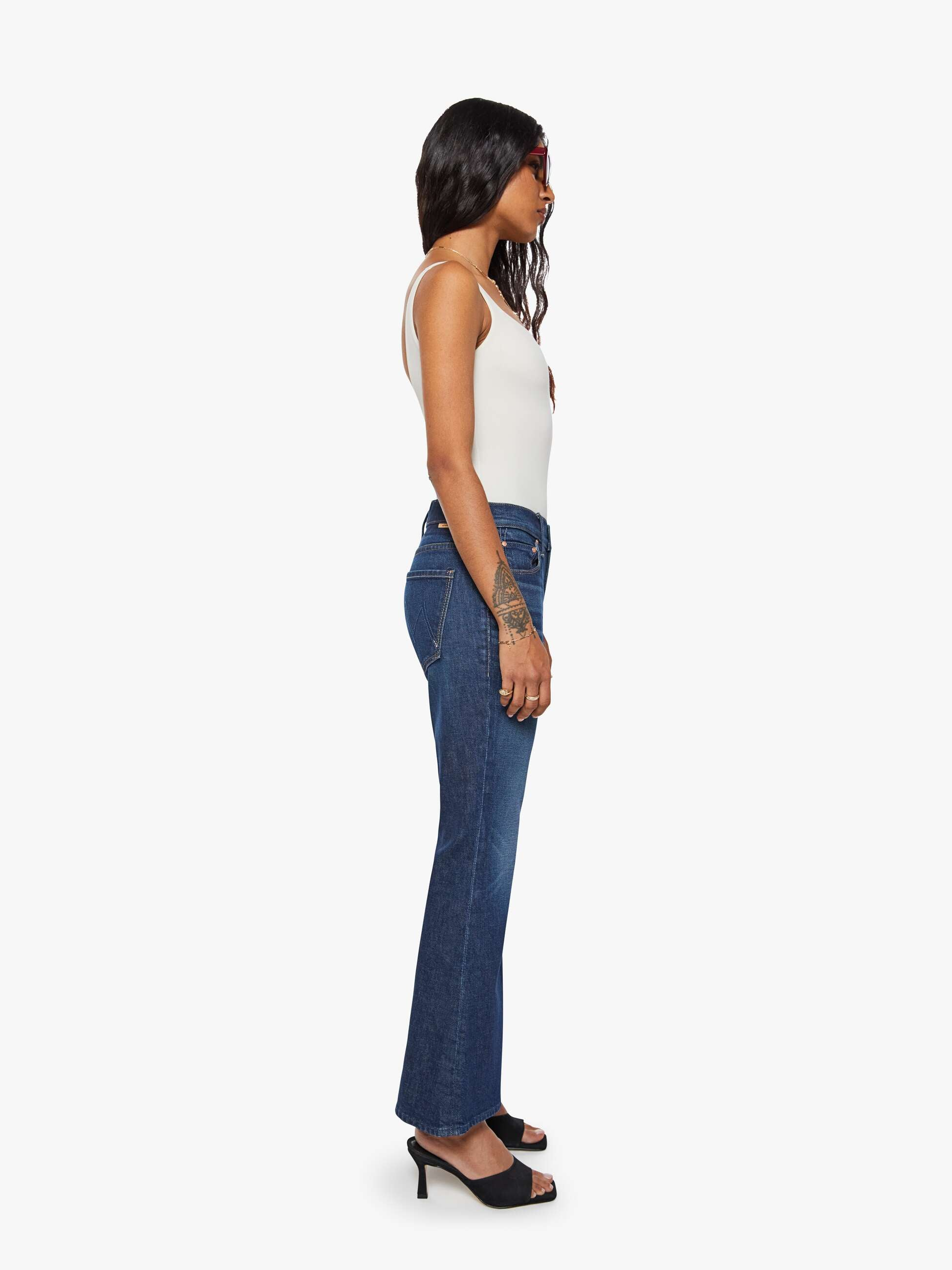 DENIM Lil Weekender Jean in Kicks and Riffs Mother