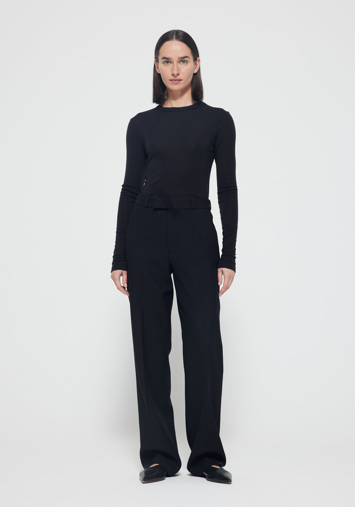 Tops Róhe Merino Long Sleeve in Noir Rohe