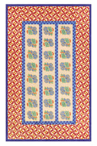 HOME DECOR Rectangle Tablecloth in Positano Red Tiles Lisa Corti