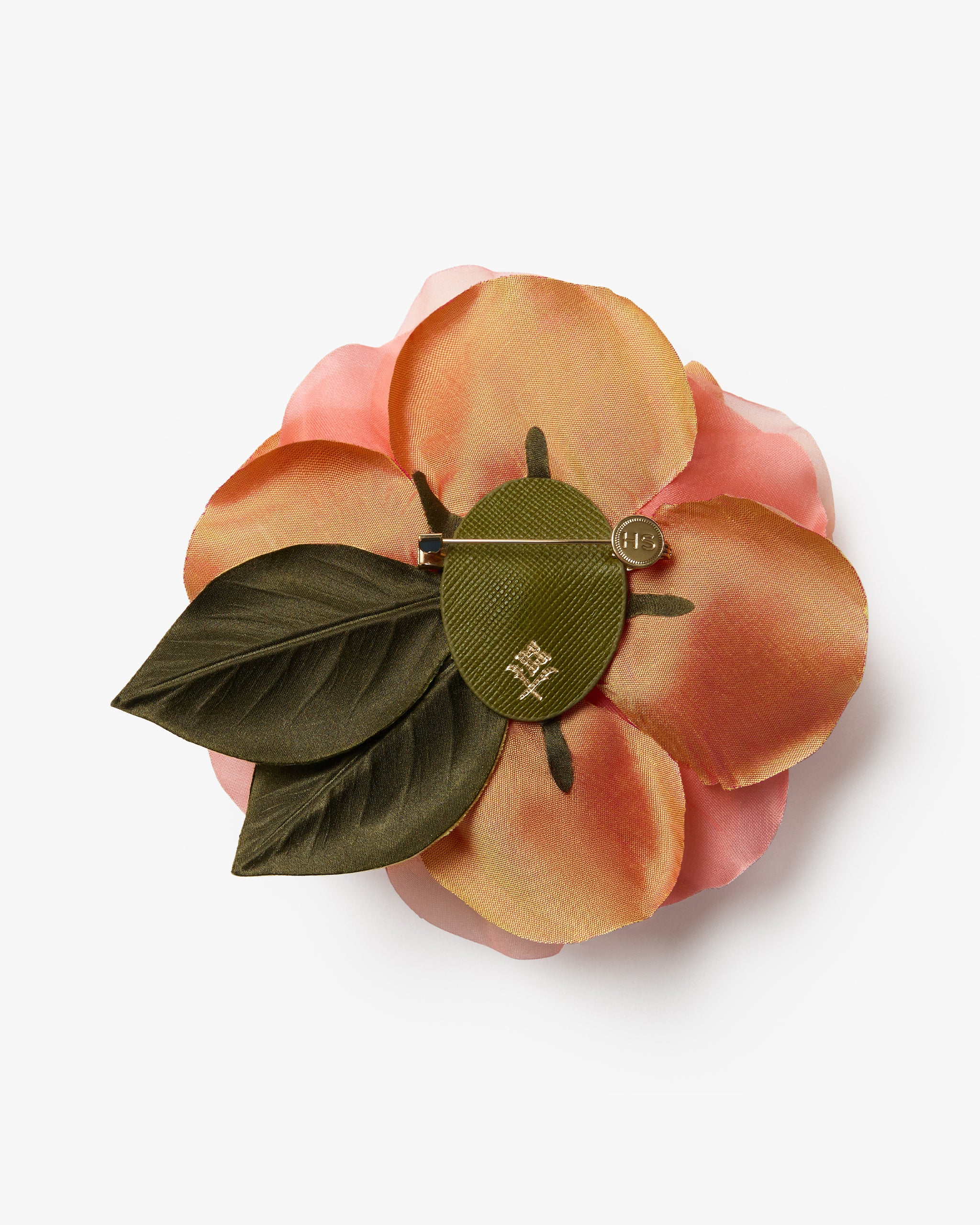 ACCESSORIES Peach Open Rose Pin Helena Simon